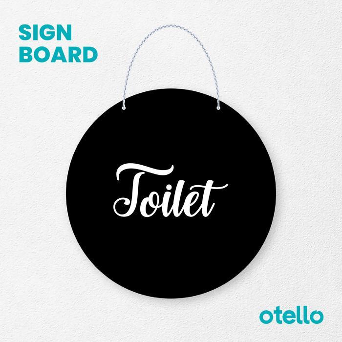 Otello Sign Tulisan Toilet Latin Signage Board Acrylic Papan Gantung