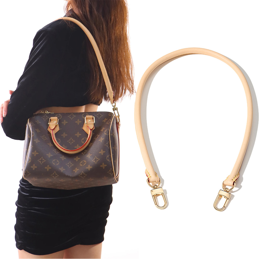 Genuine Vachetta Leather Bag Strap for LV Speedy 20 25 30 Shoulder Straps Long Bags Belts