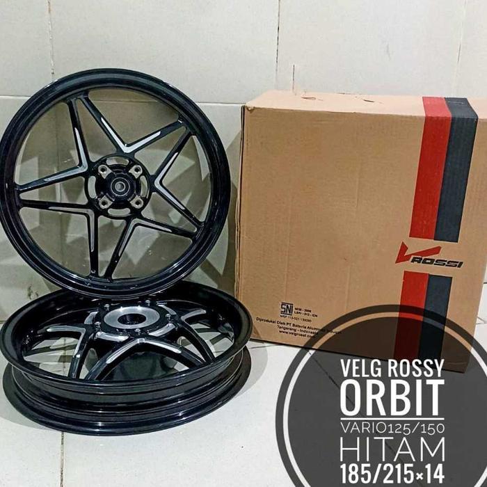 Velg Racing Rossi Orbit Vario 125 150 Hitam Crom Orange Crom