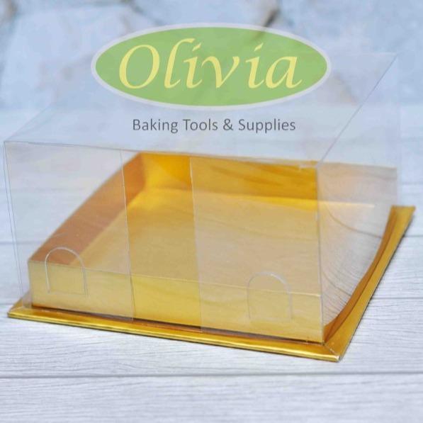 Box Mika Kue/Box Mika makanan/Kemasan Mika Bening/Marble 20x20x10cm