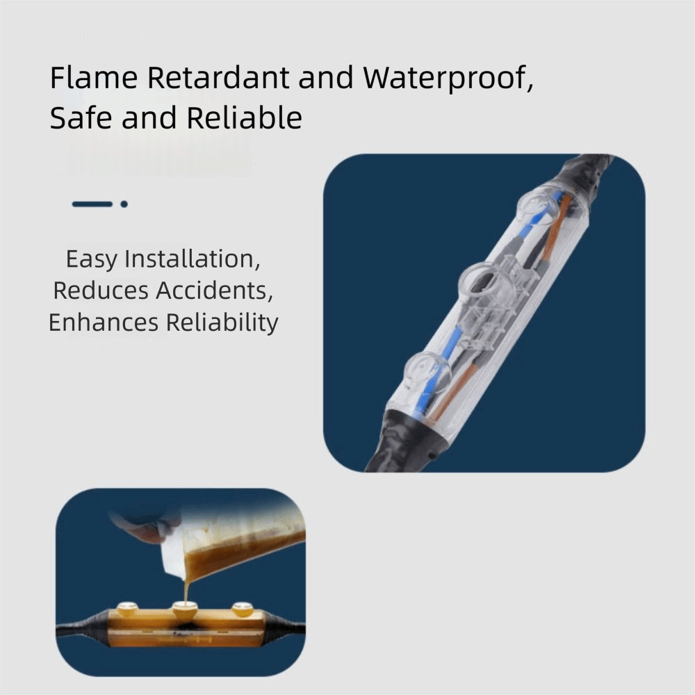 1kv Rated Waterproof Junction Box Submersible Cable Seal Outdoor Junction Box Light Strip Protective