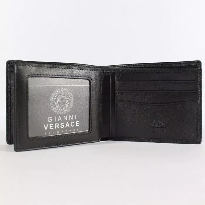 New Dompet Pria Versace Kulit Sapi Asli 27-12 Black