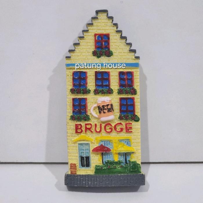 Fridge Magnet Kulkas Souvenir Brugge Belgium Belgia Populer