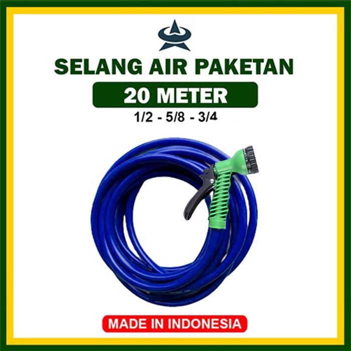 GEMUK Selang Air Cuci Motor 30 Meter Selang Air Elastis Paketan Dengan Semprotan Cuci Motor Cuci