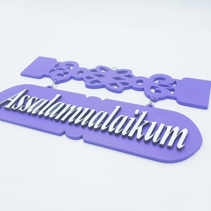 Gantungan Pintu Assalamualaikum / Pajangan Pintu Assalamualaikum / Papan Kekinian Shabby
