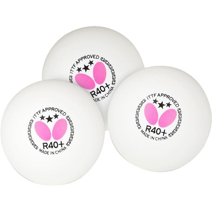 Bola Pingpong Tenis Meja Butterfly R40+ 3 Star Ittf Isi 3 Putih Original #Gratisongkir