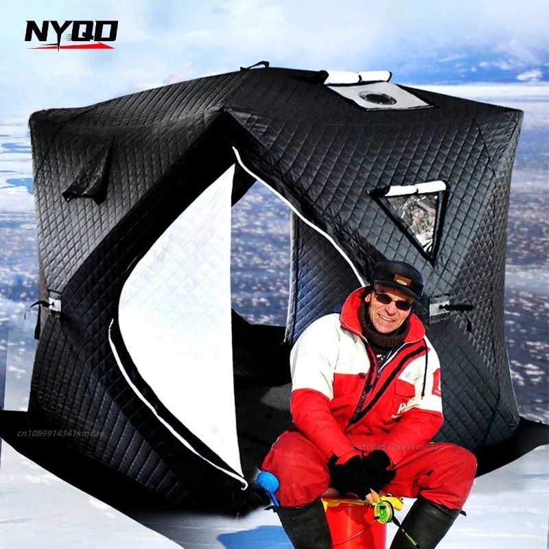 Outdoor 3-4 person 4 Season Camping Sauna Tent Thickened Automatic Winter Ice Fishing Tent