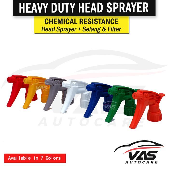 TRIGGER SPRAYER HEAVY DUTY CHEMICAL RESISTANT SPRAY RESISTANCE HEAD