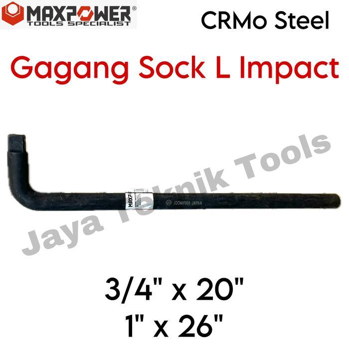 Gagang Sok Impact L Maxpower Handle Sock 3/4 1 Inch Socket