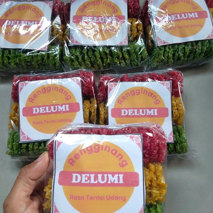 "New" Rengginang terasi merk delumi isi 40 pcs ukuran mini/ renginang mentah/ ranginang rainbow