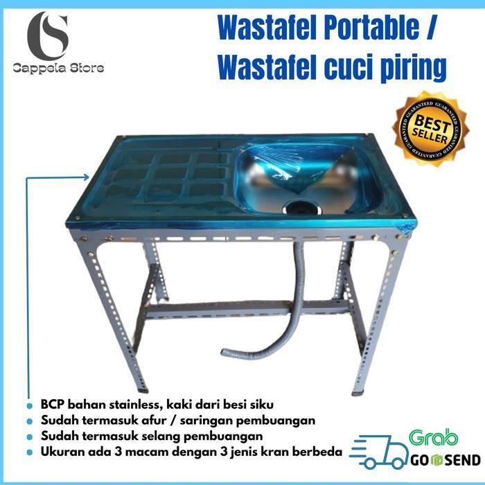 Wastafel Cuci Piring Stainless Wastafel Murah Cuci Tangan Cuci Piring Kran Lengkap