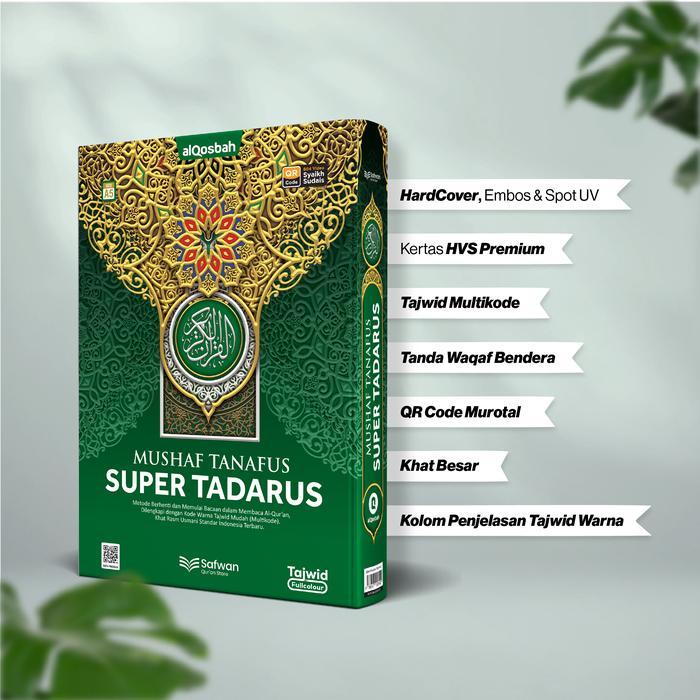 Al Quran Super Tadarus Tajwid Multikode Huruf Arab Besar Tanpa Latin Terjemah Ukuran A5 Mushaf