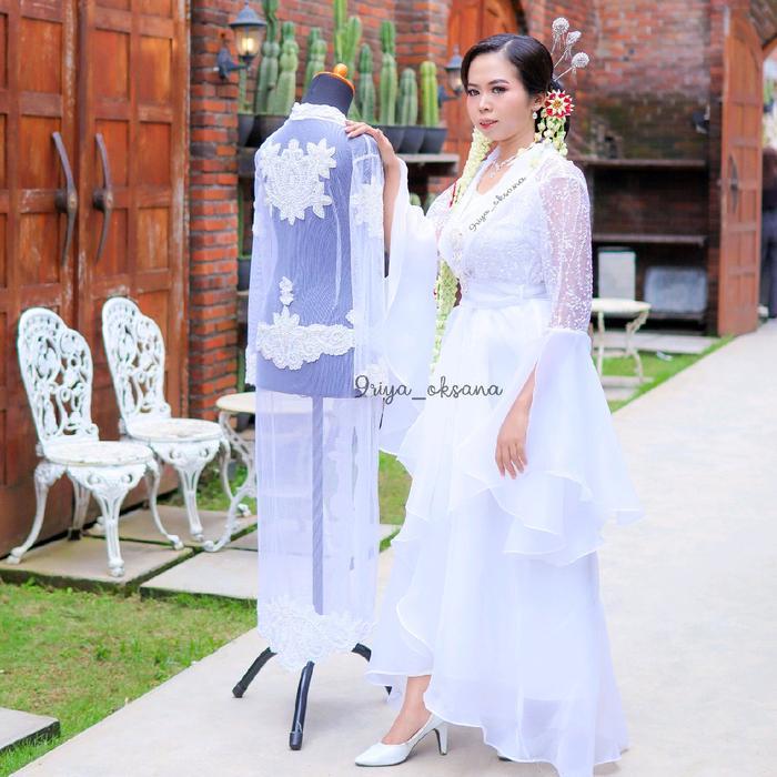 Maharani - Gaun Outer Kimono Wedding Robe Pengantin Organza Panjang