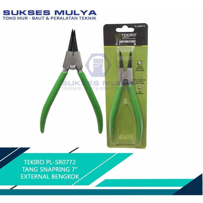 TEKIRO Tang Snapring Bengkok Buka 7" Tang Spi