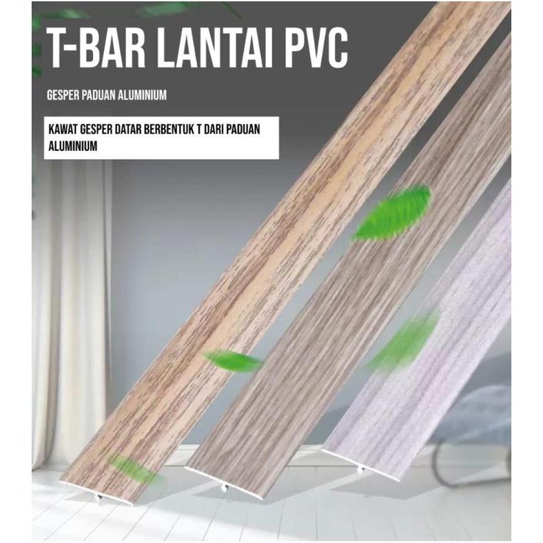 (LAIV) List Transisi PVC Parkit Aksesoris Lantai Vinyl SPC List Pembatas Antar Vinyl SPC