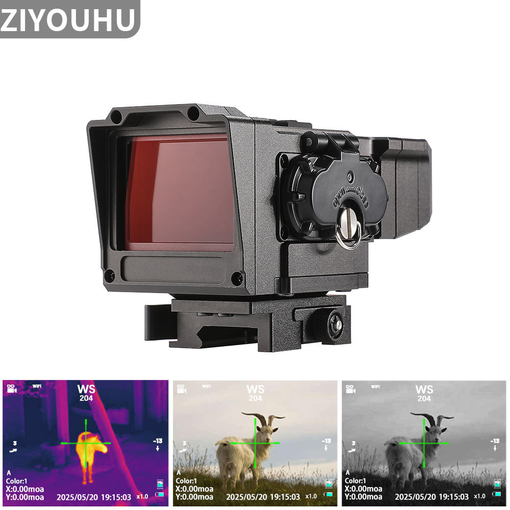 Multispectral Thermal Scope Dual Light Fusion Thermal Night Vision Monocular 2-inch HD Display