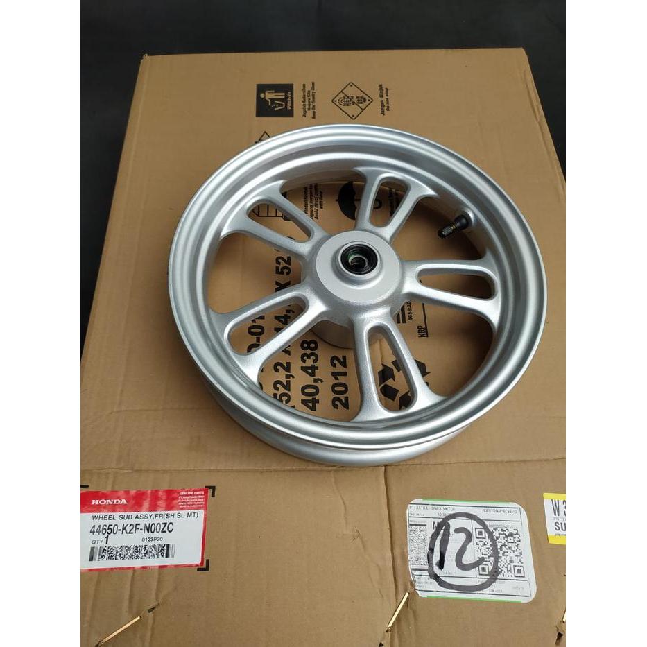 Velg Cw Scoopy 2020 Silver Depan Ori Ahm 44650-K2F-N00Zc