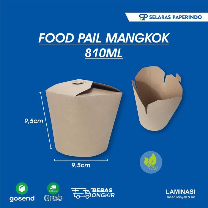 Thebest- food pail mangkok rice box kraft take away box tempat makan paper rice