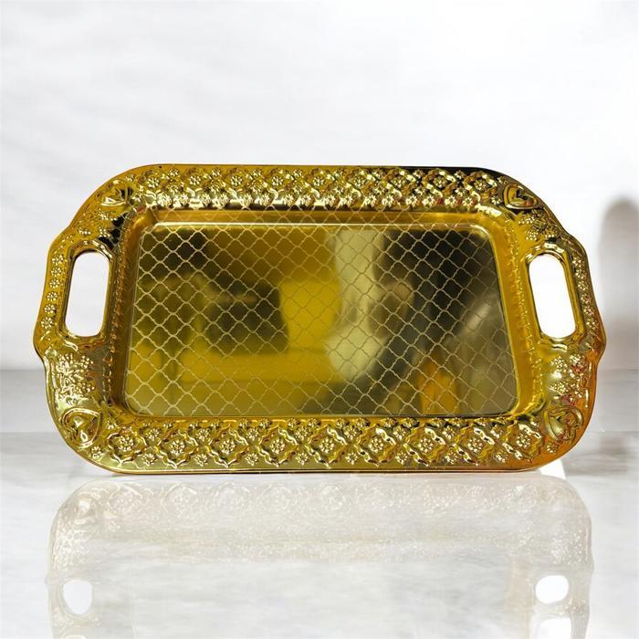 Paket Nampan Dan Gelas Zam Zam Isi 12 Gelas Cucing Untuk Air Zam Zam Gelas Mini Nampan Gold