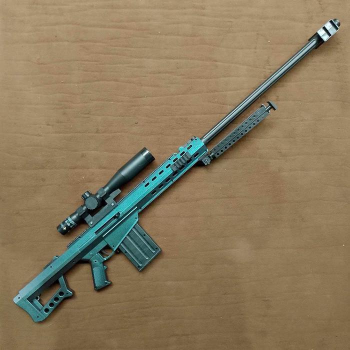 Mainan Replika Sniper Barrett M82A1 Manual Ejecting Foam Blaster Bahan Plastik