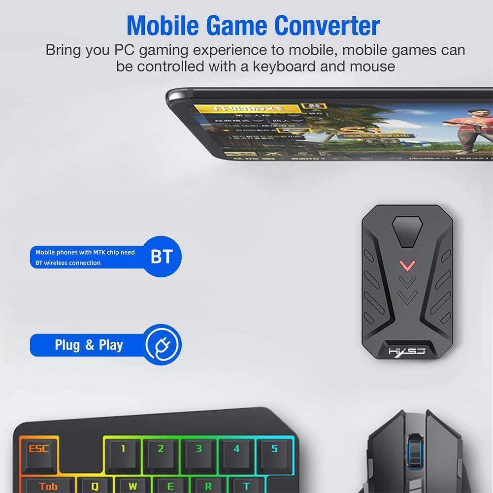 HXSJ Wired Keyboard Mouse Converter Mobile Game Mice Adapter for Android System