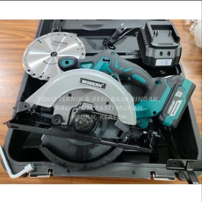 Cordless Circular Saw M60 Modern M-60 Mesin Gergaji Kayu Baterai 7 Inch
