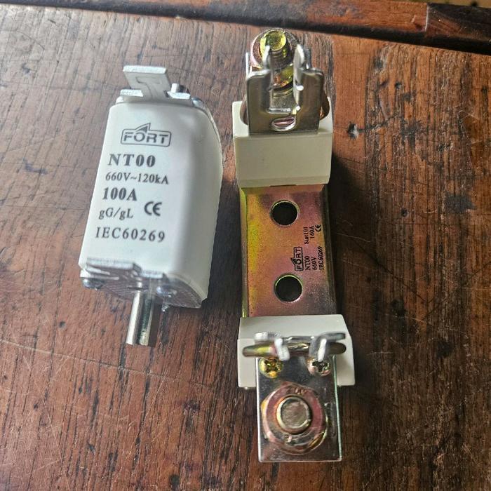 Fuse Nh-00 Nh00 + Fuse Holder 1 Set 25A 35A 40A 50A 63A 80A 100A 125A 160A Harga Khusus