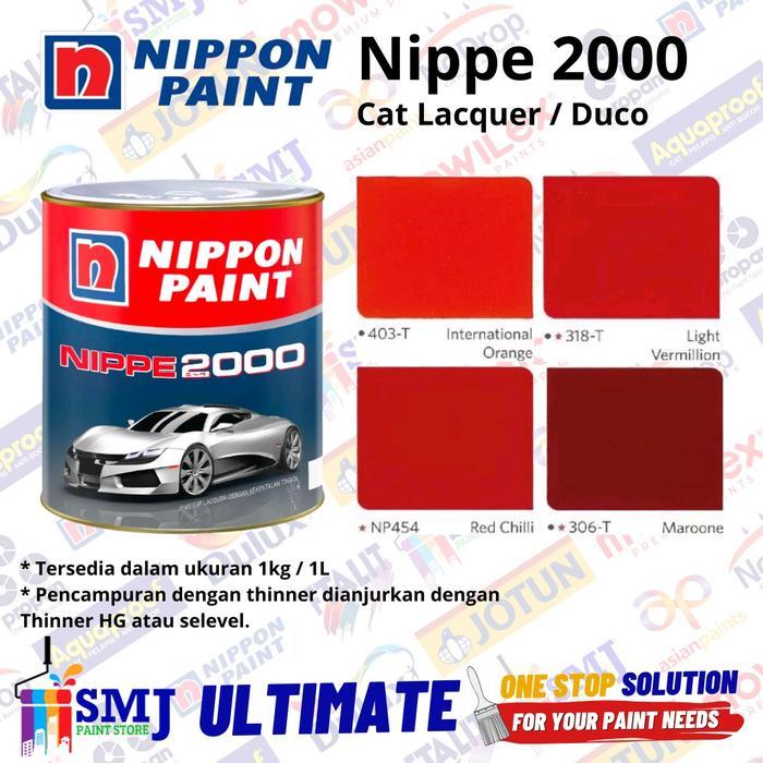 Cat Duco Mobil, Besi dan Kayu Nippe 2000 warna merah 1L RESTOCK