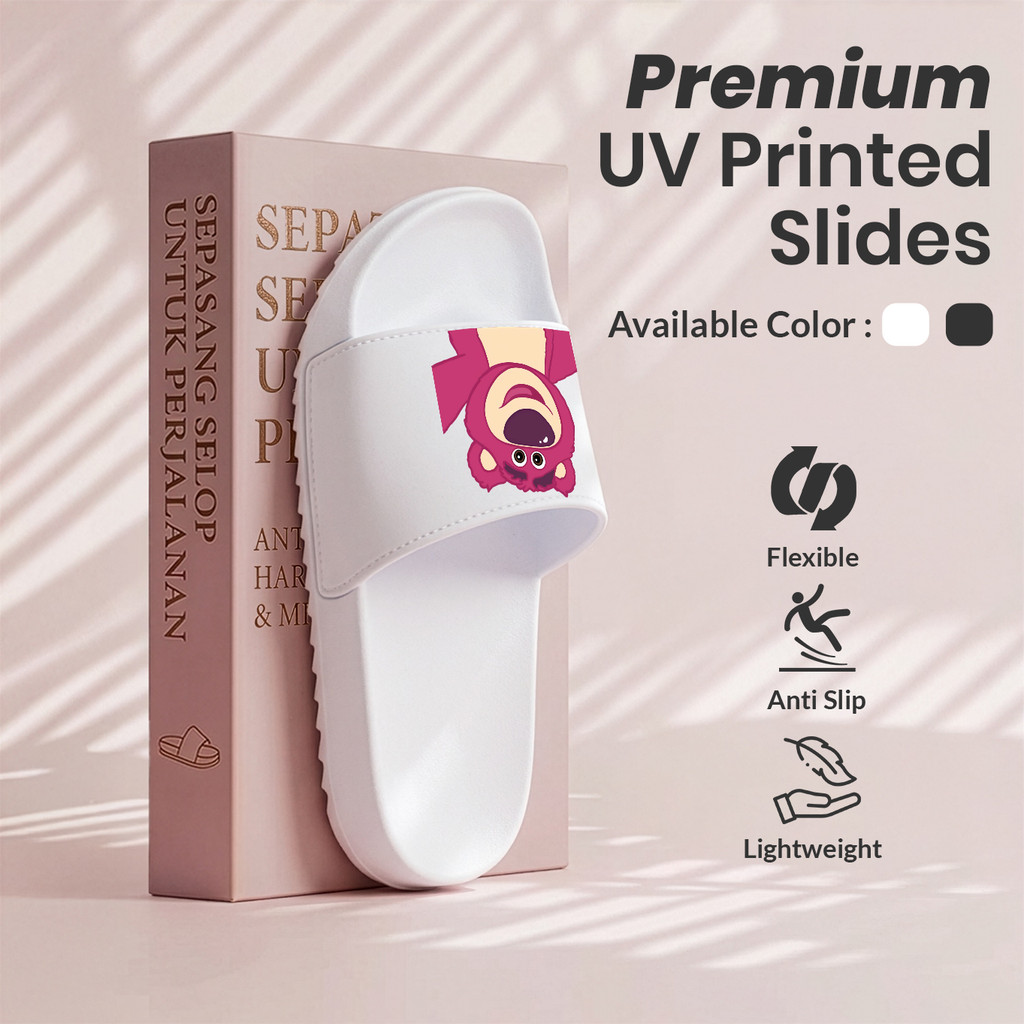 Sandal Sendal Wanita Kartun Beruang Lotso Anti Licin Motif kartun EVA rubber Ringan Tahan Air Murah