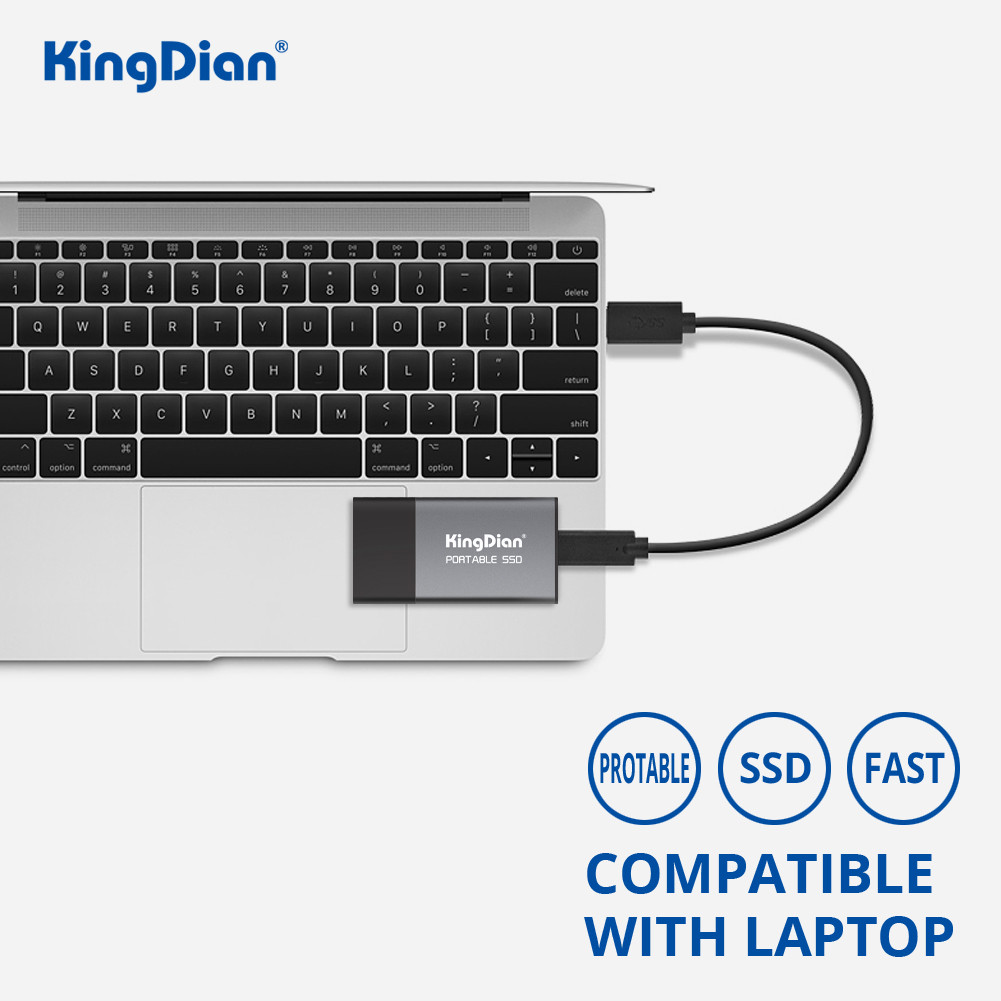 KingDian Portable SSD 120GB 250GB 500GB 1TB External SSD USB3.0 Type C External Solid State Hard