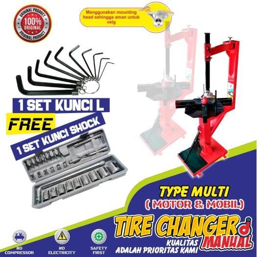 Alat buka pasang ban manual motor mobil tire changer