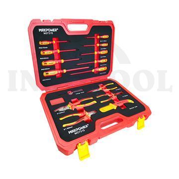 15 Pcs Peralatan Tukang Listrik Tool Set Insulated Maintenance Set MAXPOWER