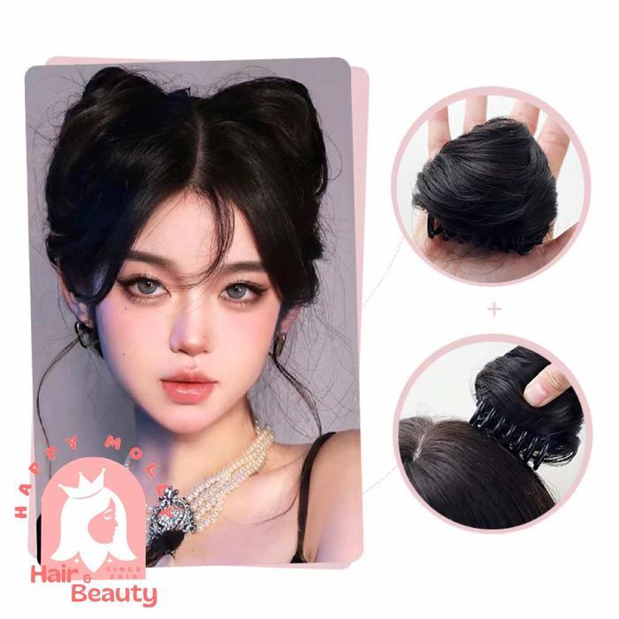 1 Pcs Bun Wig Cepol - Jepitan Konde Rambut Wanita Korea W8167
