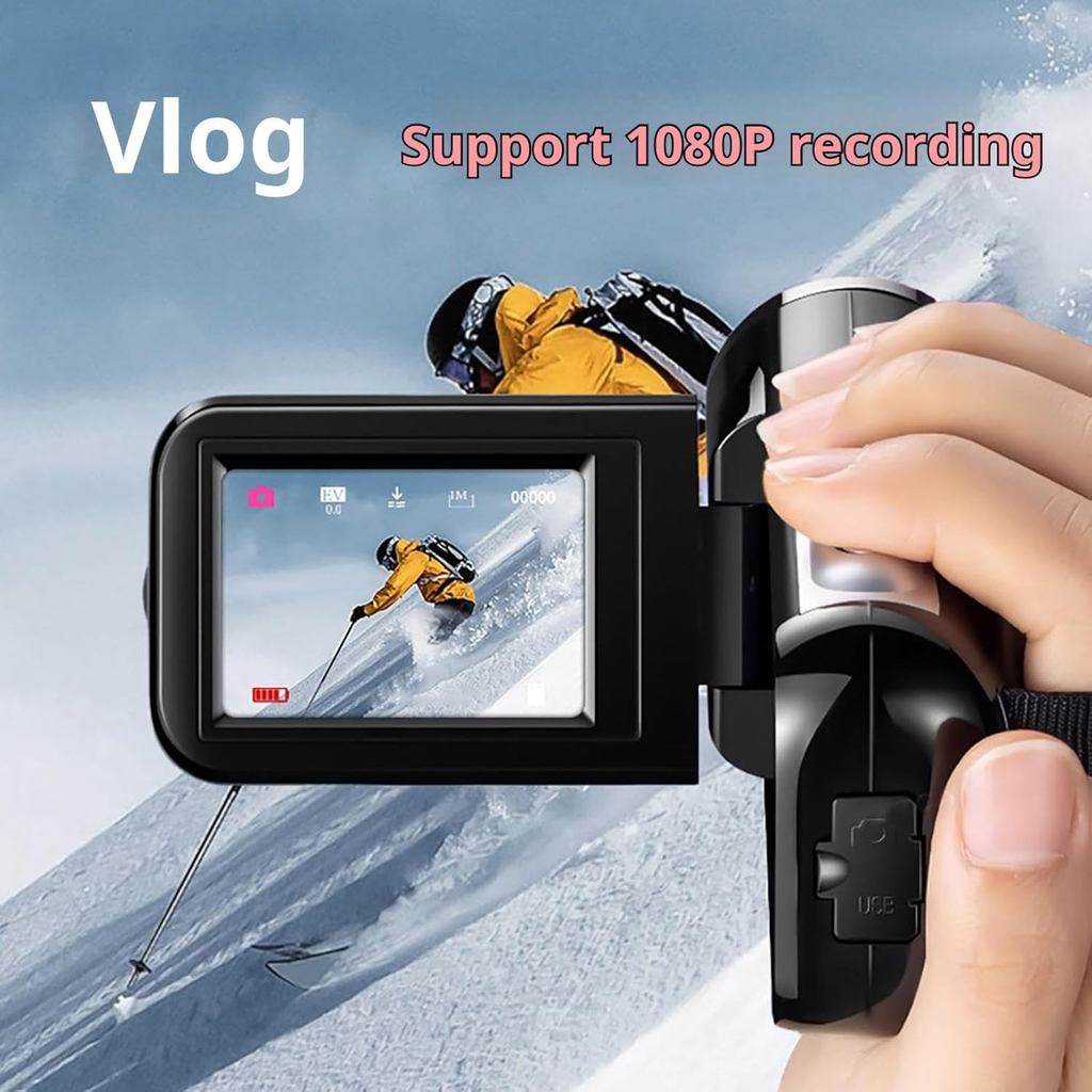 Full 1080P HD Rotation 16X High Definition Digital Camcorder Video DV Camera SD Card Hand-held DV