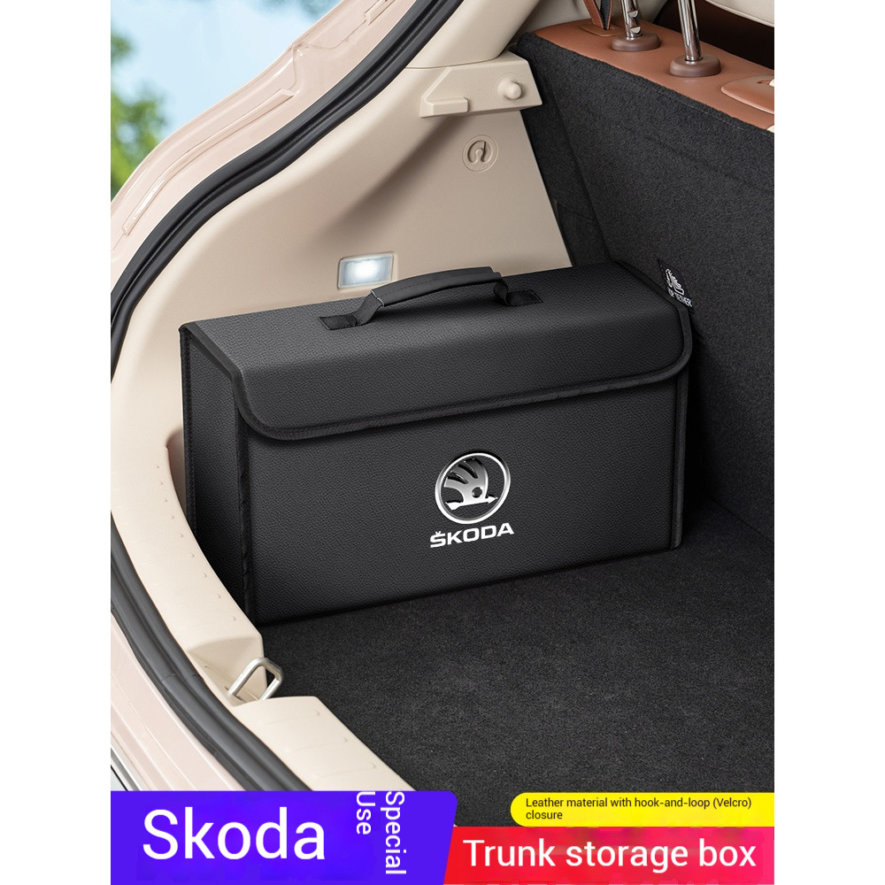 Car Trunk Storage Box Organizer Foldable Container Bag For Skoda VRS Superb Scala Octavia Kodiaq