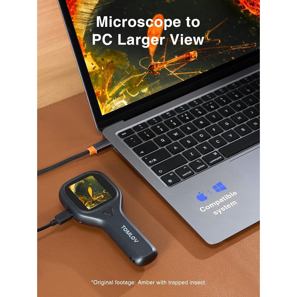 TOMLOV P10 Evo Handheld Microscope LED Light - Error Coin Magnifier for Collectors, Portable