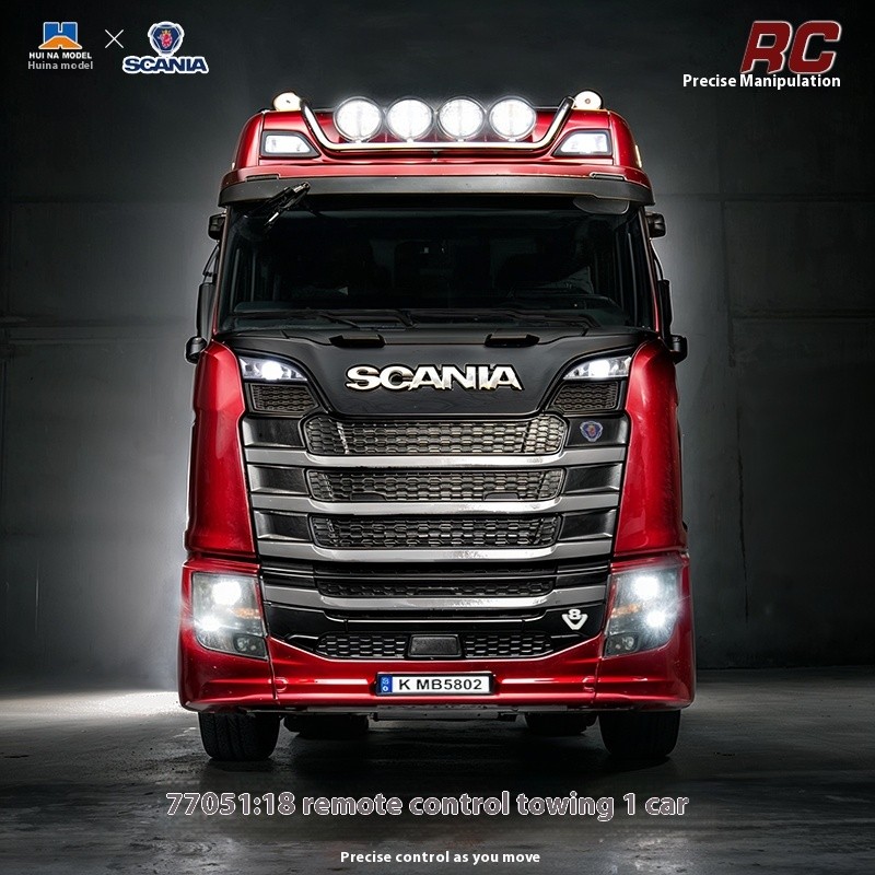 Huina 1501 2025 Model Truk Trailer Scania Remote Control Mainan Truk Berat Canggih untuk Anak dan