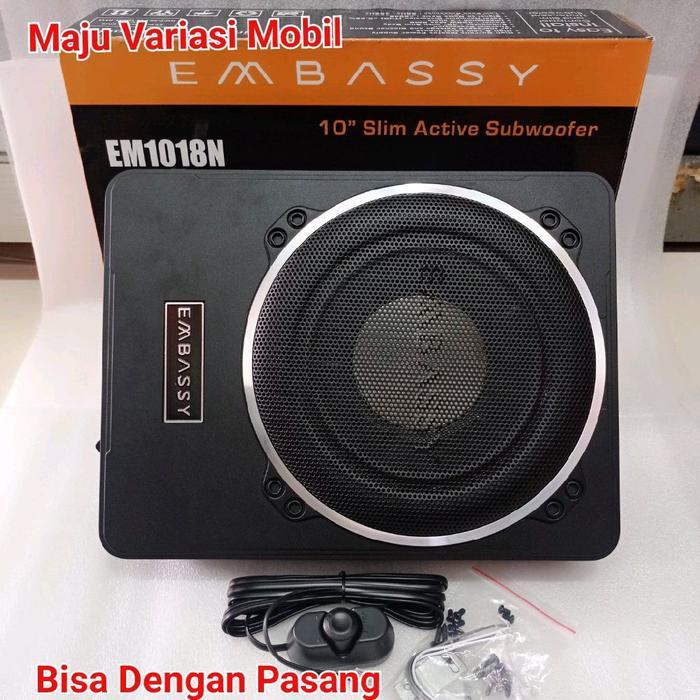 Subwoofer Aktif Embassy 10 Inch Slim EM-1018N New/Subwoofer Aktif Basskolong Embassy 10 Inch