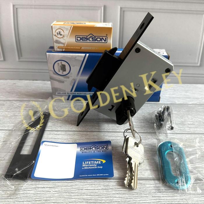Paket Sliding Dekkson Dekson 84100N Bodi Kunci Pintu Kayu Hitam Black Kualitas Premium