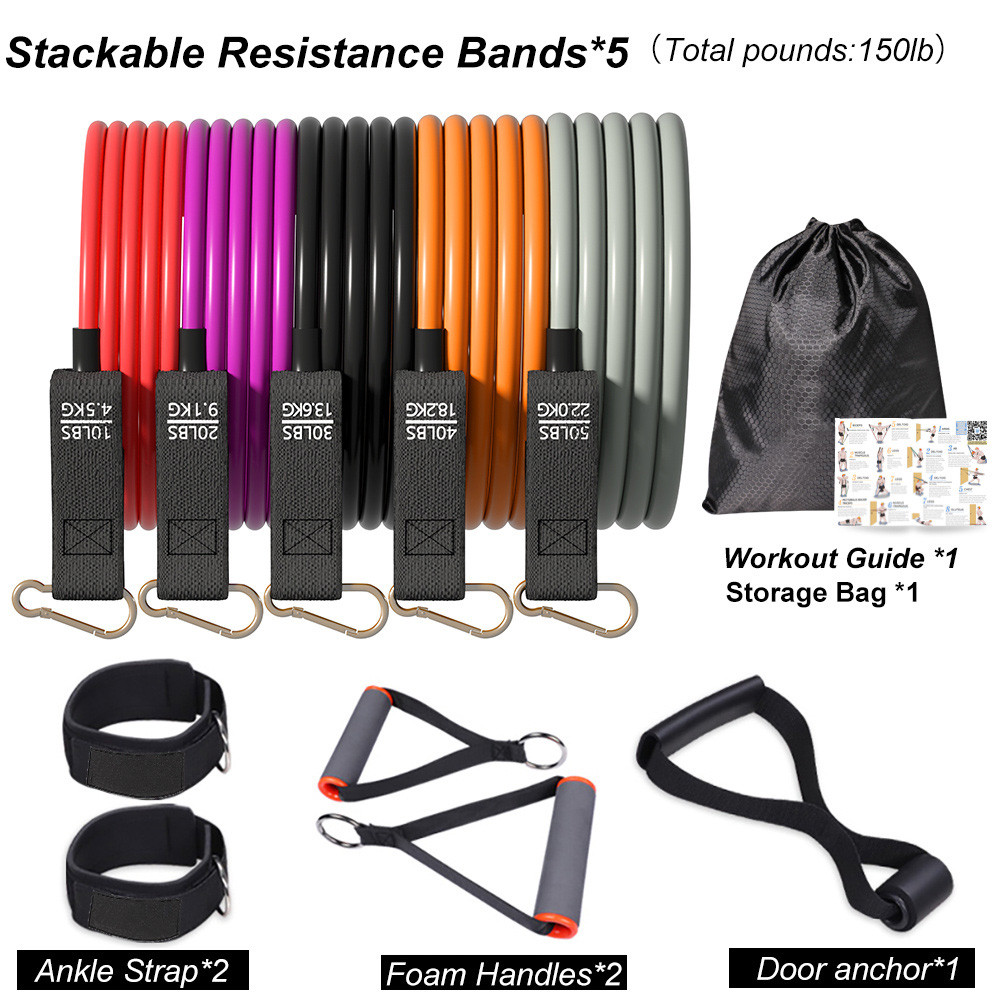 Resistance Bands For Working Out Exercise Bands Resistance Bands Set Elastic Bands With Door Anchor