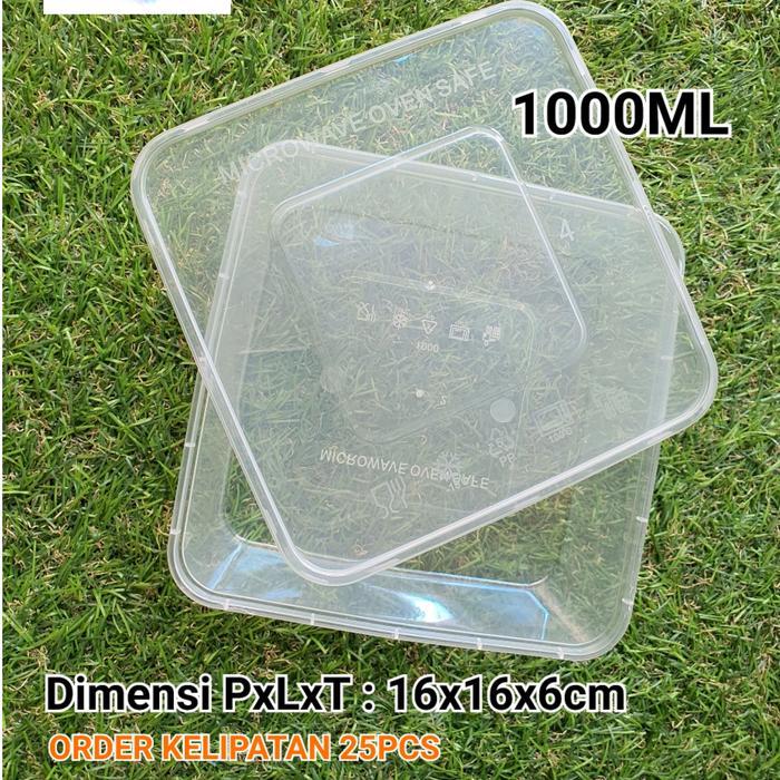 Thinwall kotak 1000ml Thinwall Square 1000ml Kotak Makan Plastik1000ml