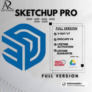 (Win/Mac) Sketchup Pro 2026  2025+ Vray + Full Version (Versi Terbaru) Lifetime Aktif Permanen