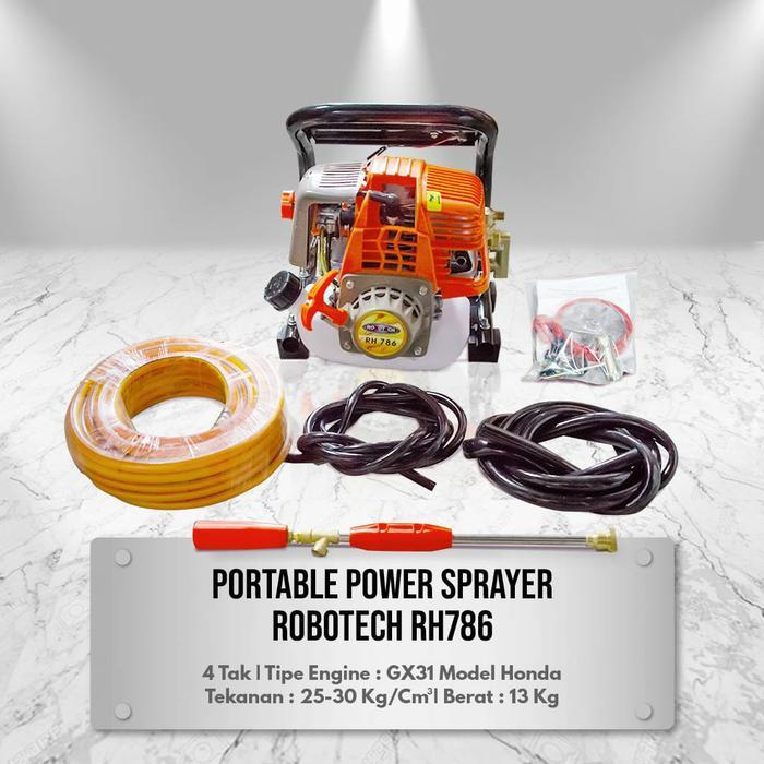 mesin steam/portable power sprayer 4tak merk Robotech
