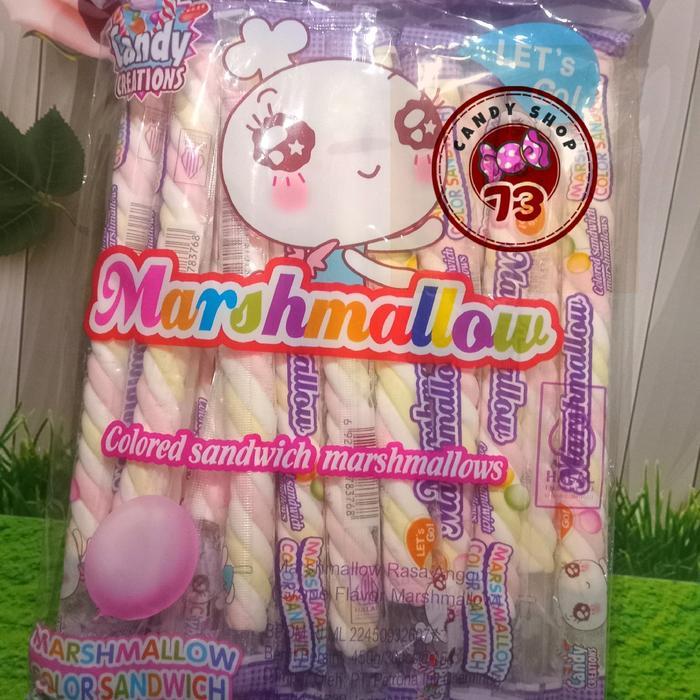 Marshmallow Panjang Rainbow Isi 30 Pcs