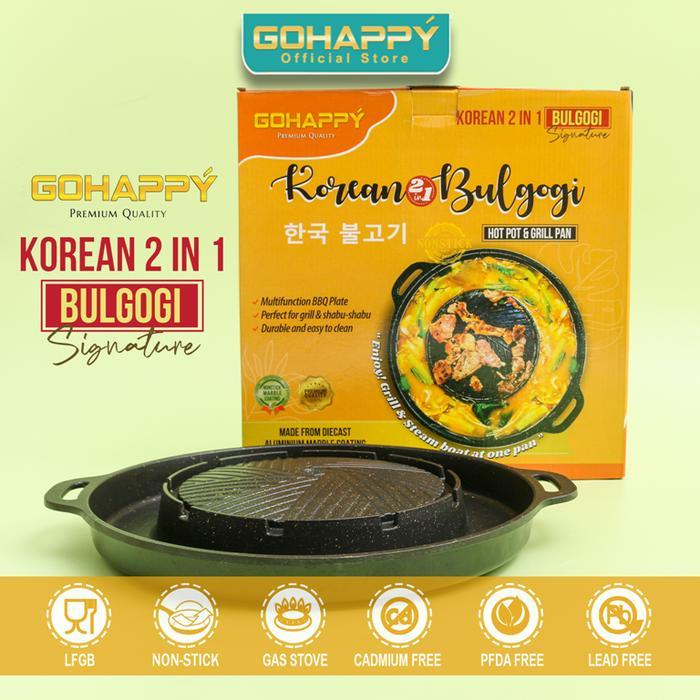 Sukiyaki Bulgogi Pan 2 In 1 Mookata Panci Grill Pan Shabu Shabu Stein