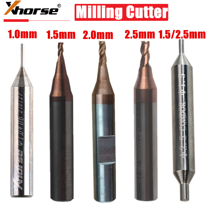 PROMO   5PCS 1.0mm 1.5mm 2.0mm 2.5mm1.5/2.5mm Milling Cutter for Xhorse CONDOR XC-MINI,Dolphin XP005