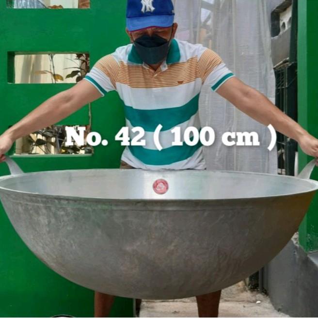 KATEL WAJAN KUALI PENGGORENGAN JUMBO BESAR ALUMUNIUM TEBAL NO. 42 (100cm)