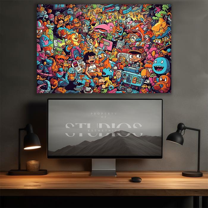 #ART66 WALL DECOR GRAFFITI GRAFITTI ABSTRACT STREET JALAN GRAFITI GRAFITY Kamar Cowo Cowok Laki ART