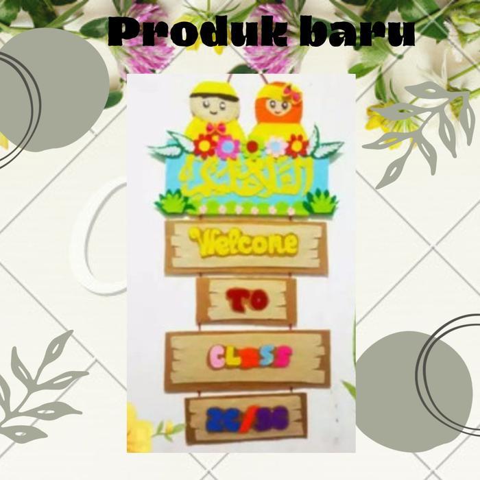 hiasan dinding kelas paud TK SD kerajinan sekolah prakarya dekorasi kain flanel Anak Wall Black