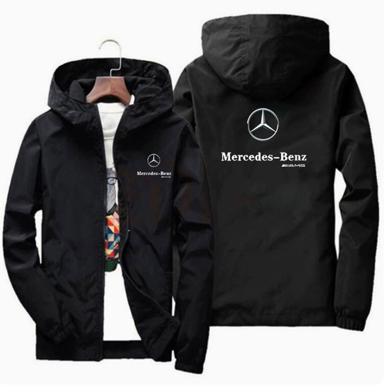 Mercedes Benz AMG racing suit hooded spring and autumn thin windbreaker work jacket